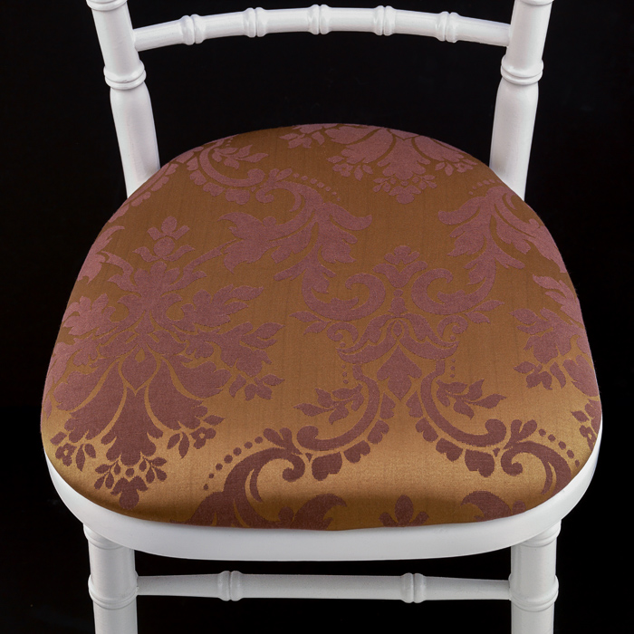 Seat Pad Damask Bronze