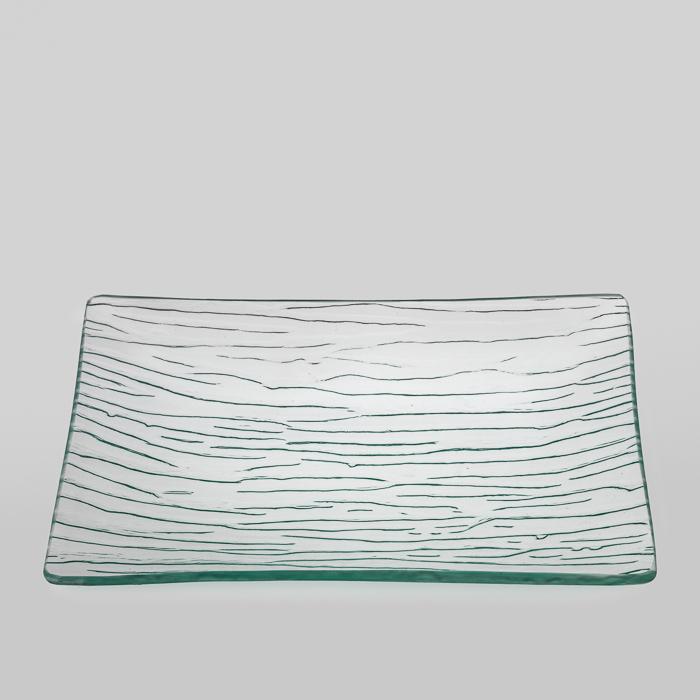Canape Bark Clear Rectangular Plate